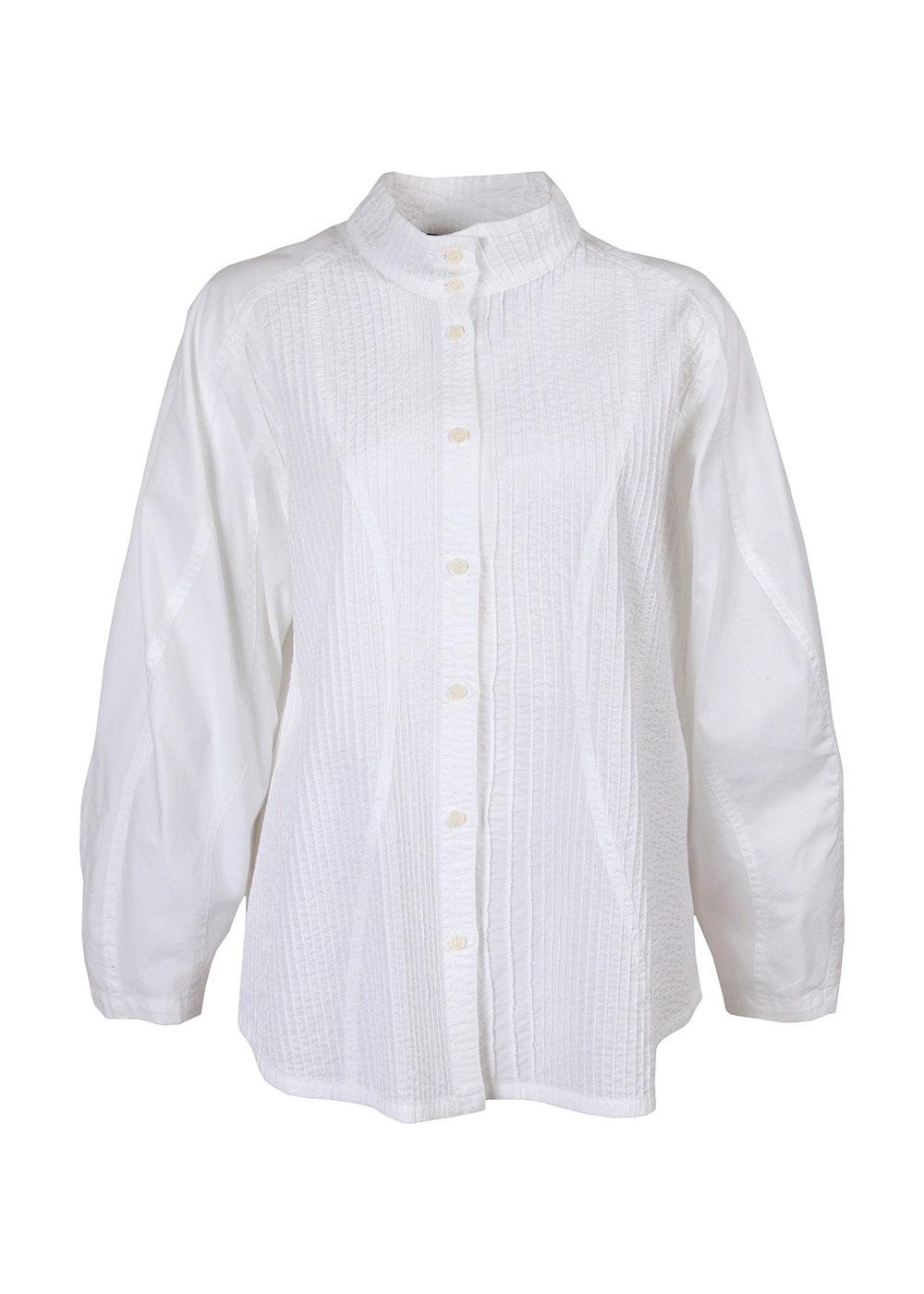 カーブ切り替え部分ピンタックシャツ | ITEM | YACCOMARICARD CORE