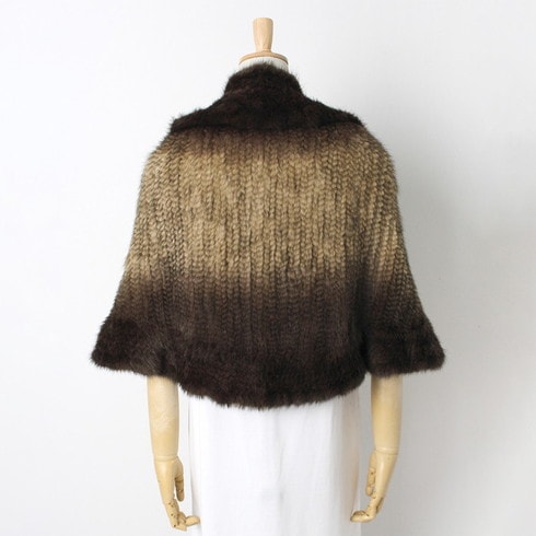 送料無料 ケープ ミンクファー リアルファー ボレロ○レディース