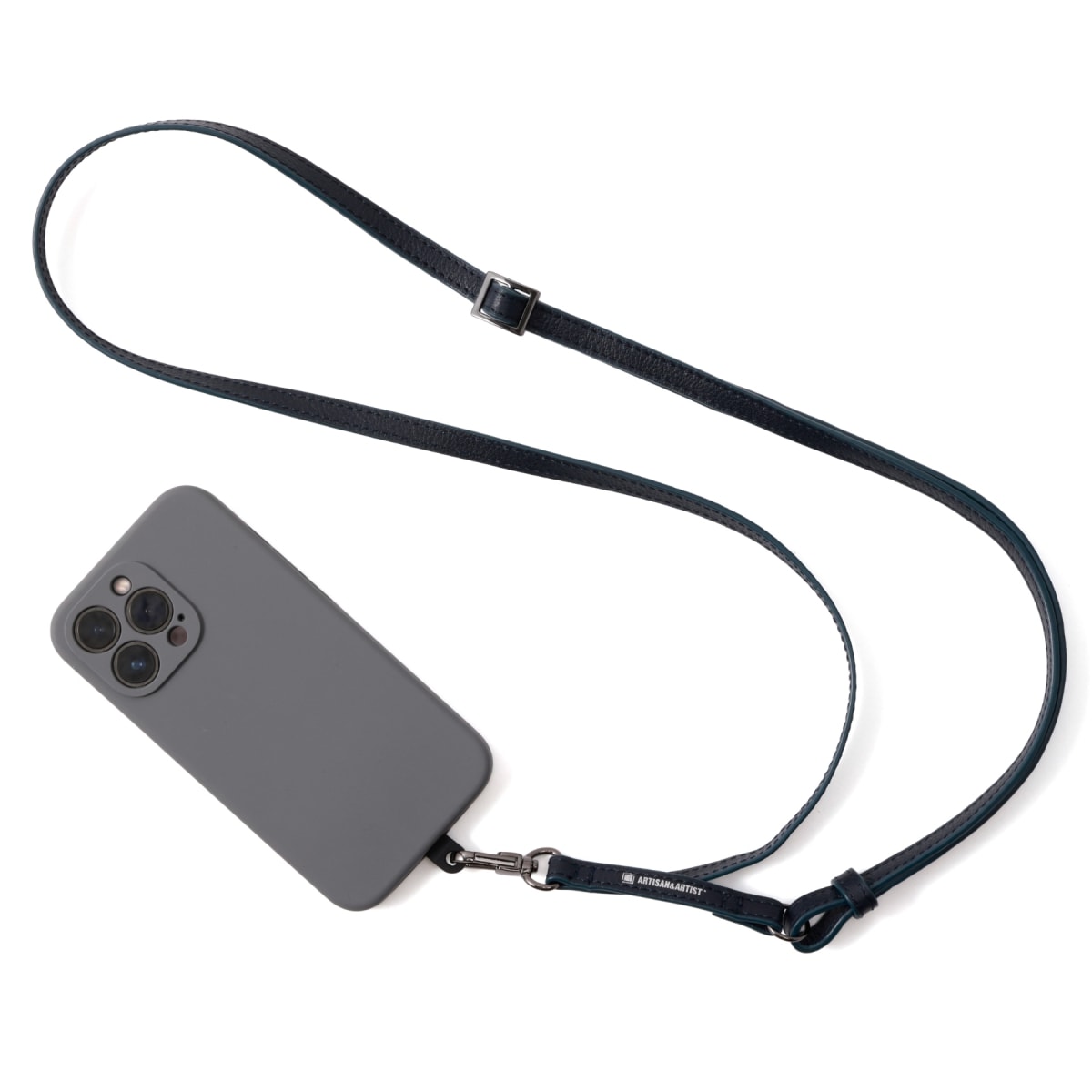 スマホショルダー 本革 “Smart” MODE Strap 2WS-L781R ダークカラー