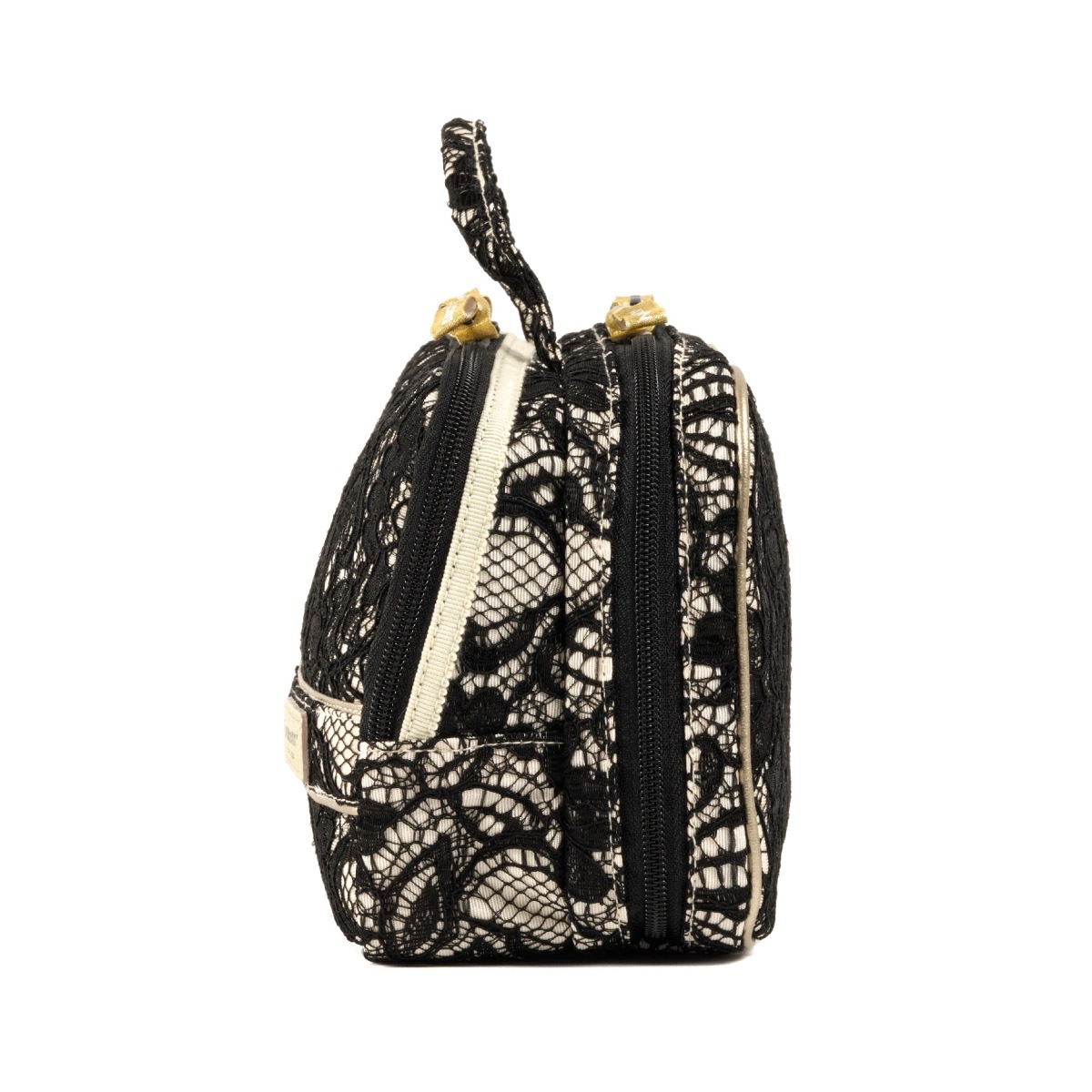 大きめサイズのスロープシェイプ・ポーチ クラシック・モノトーン 2WP