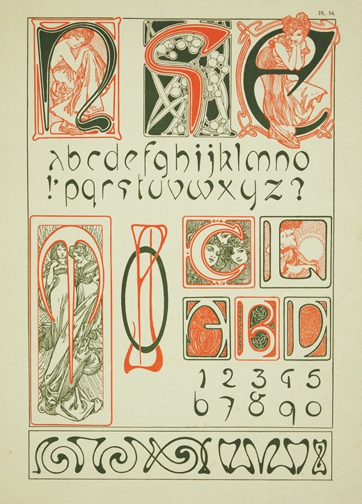 アルフォンス・ミュシャ 「装飾資料集・PL.54」 | | アトリエ・ブランカ