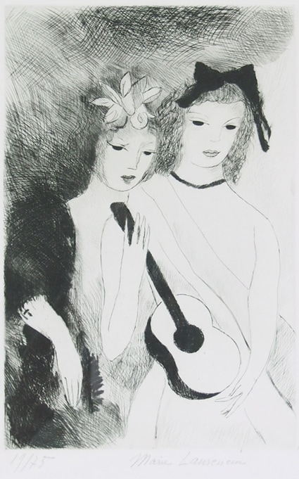 マリー・ローランサン 「ギターをもつ二人の乙女」 | | アトリエ・ブランカ