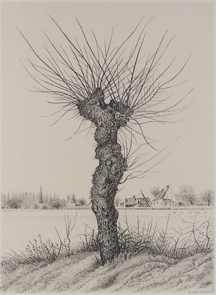長谷川潔 「一樹（ニレの木）」 | | アトリエ・ブランカ