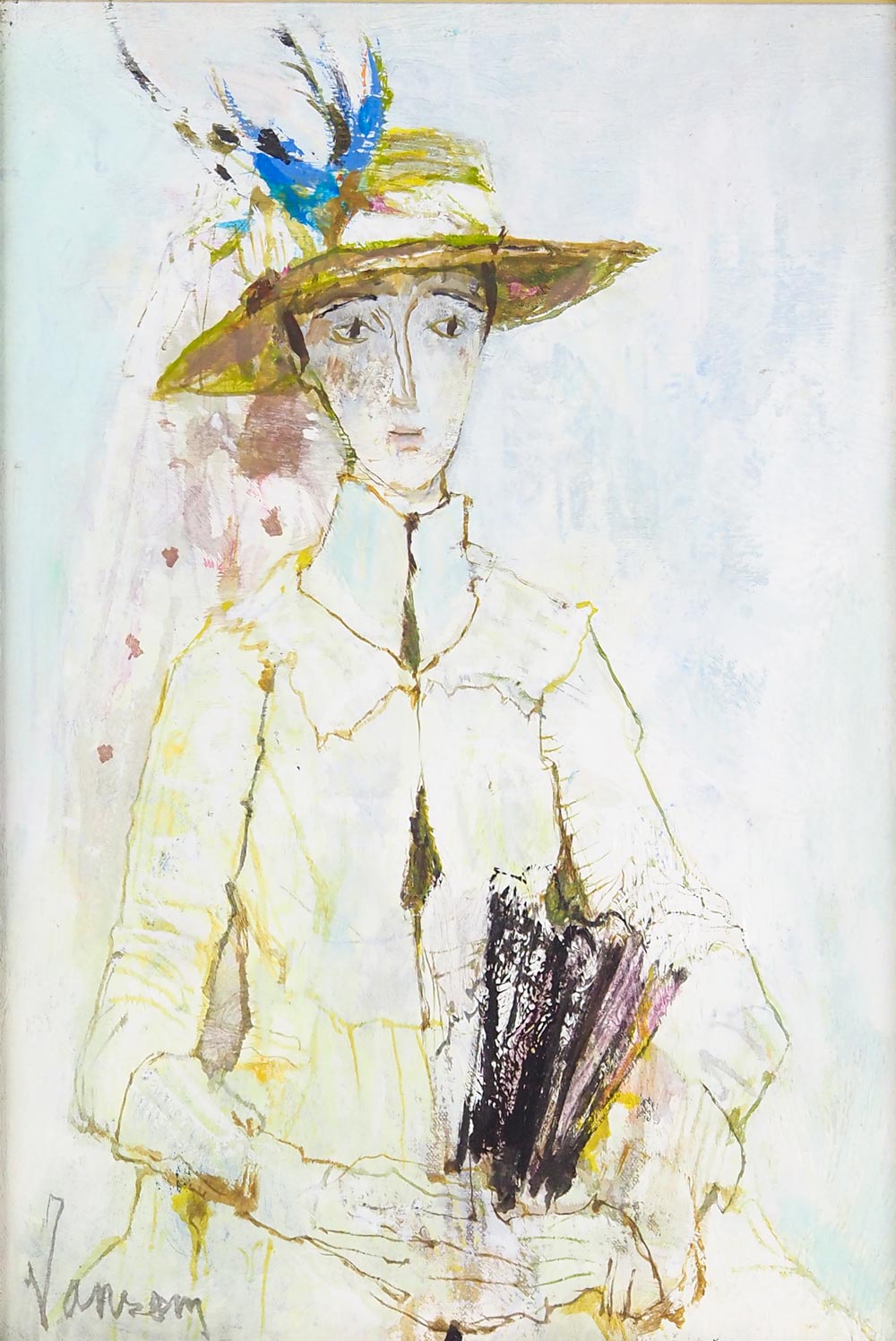 ジャン・ジャンセン 「青い羽根飾りの麦わら帽子」 | | アトリエ・ブランカ