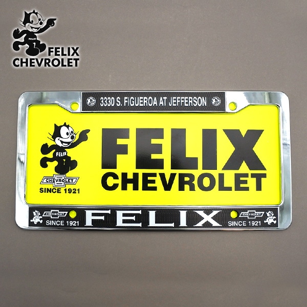 フィリックス シボレー ナンバーフレーム プレート付き イエロー US