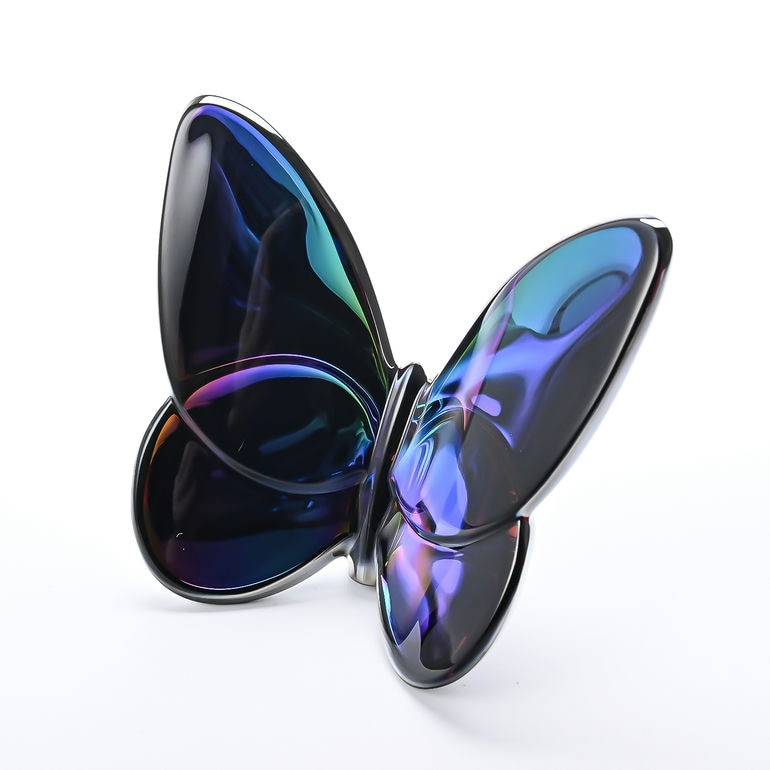 バカラ Baccarat クリスタルフィギュア ラッキーバタフライ パピヨン