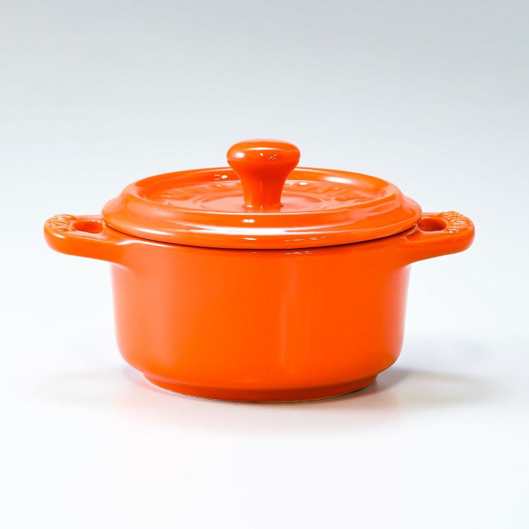ストウブ staub 鍋 セラミック 10cm ミニココット ラウンド オレンジ