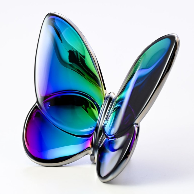 バカラ Baccarat クリスタルフィギュア ラッキーバタフライ パピヨン