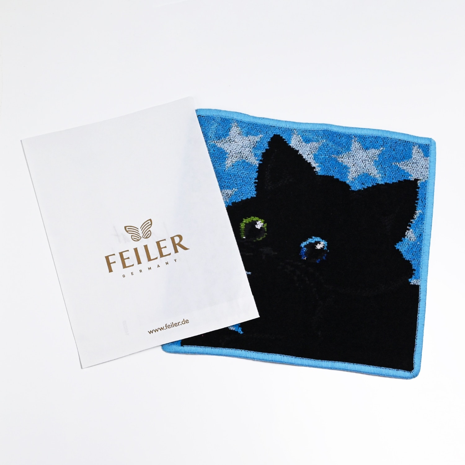 フェイラー FEILER ハンカチ ハンドタオル 25cm レディース ブラック