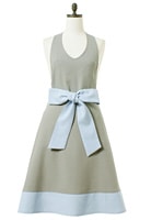 Mサイズ】エレガントベージュ＆ブラックローブエプロン ARB02