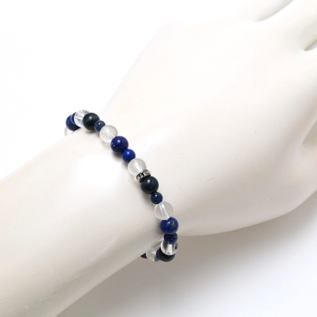 ラッキーカラーゴムブレスレット 紺_E036