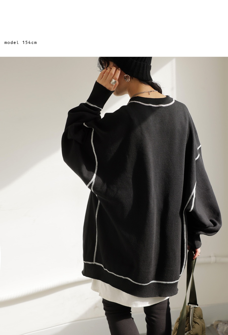 配色ステッチニット ニット レディース トップス 送料無料・メール便