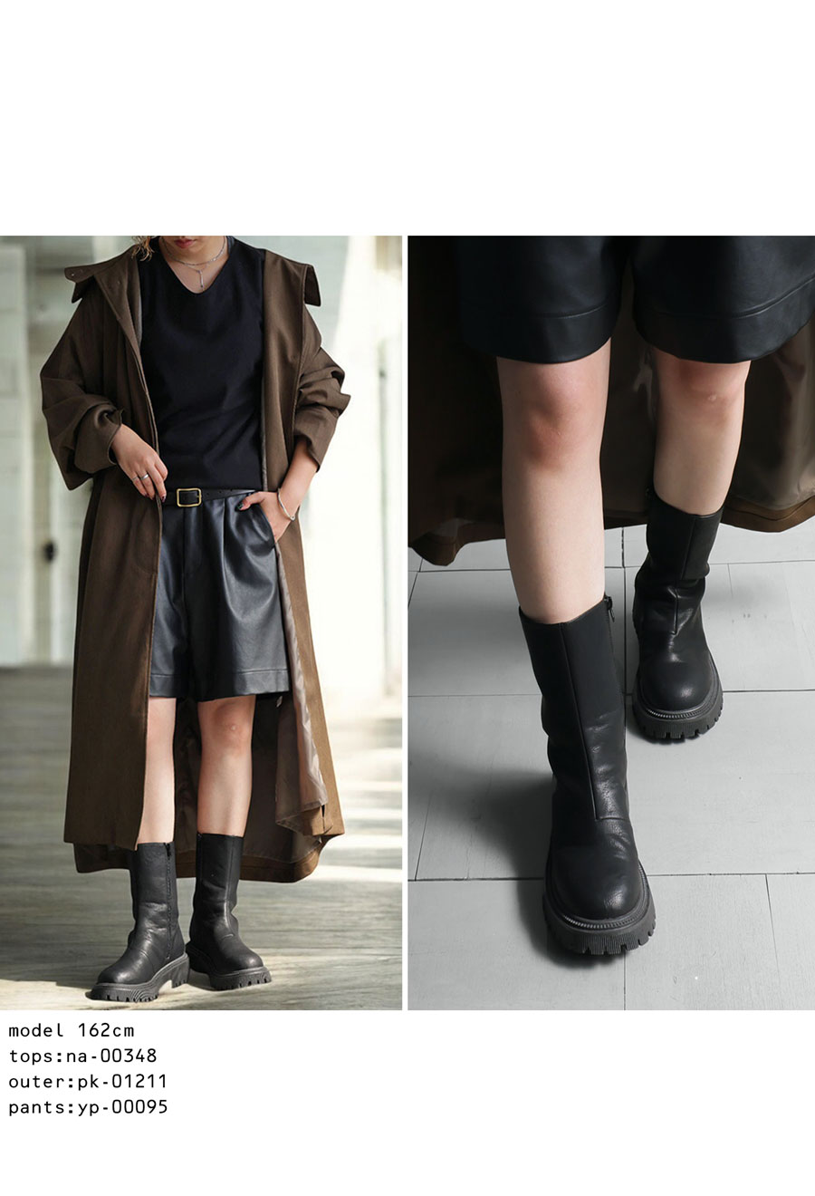 厚底サイドジップブーツ ブーツ レディース 靴 送料無料・メール便不可