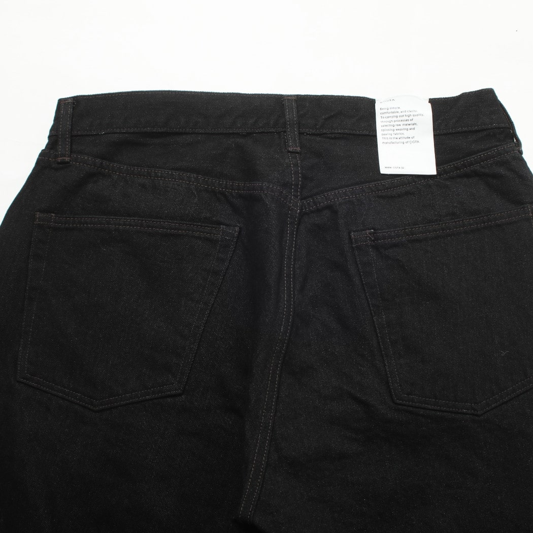 CIOTA シオタ New Straight 5 Pocket Pants ブラックスビン13.5oz