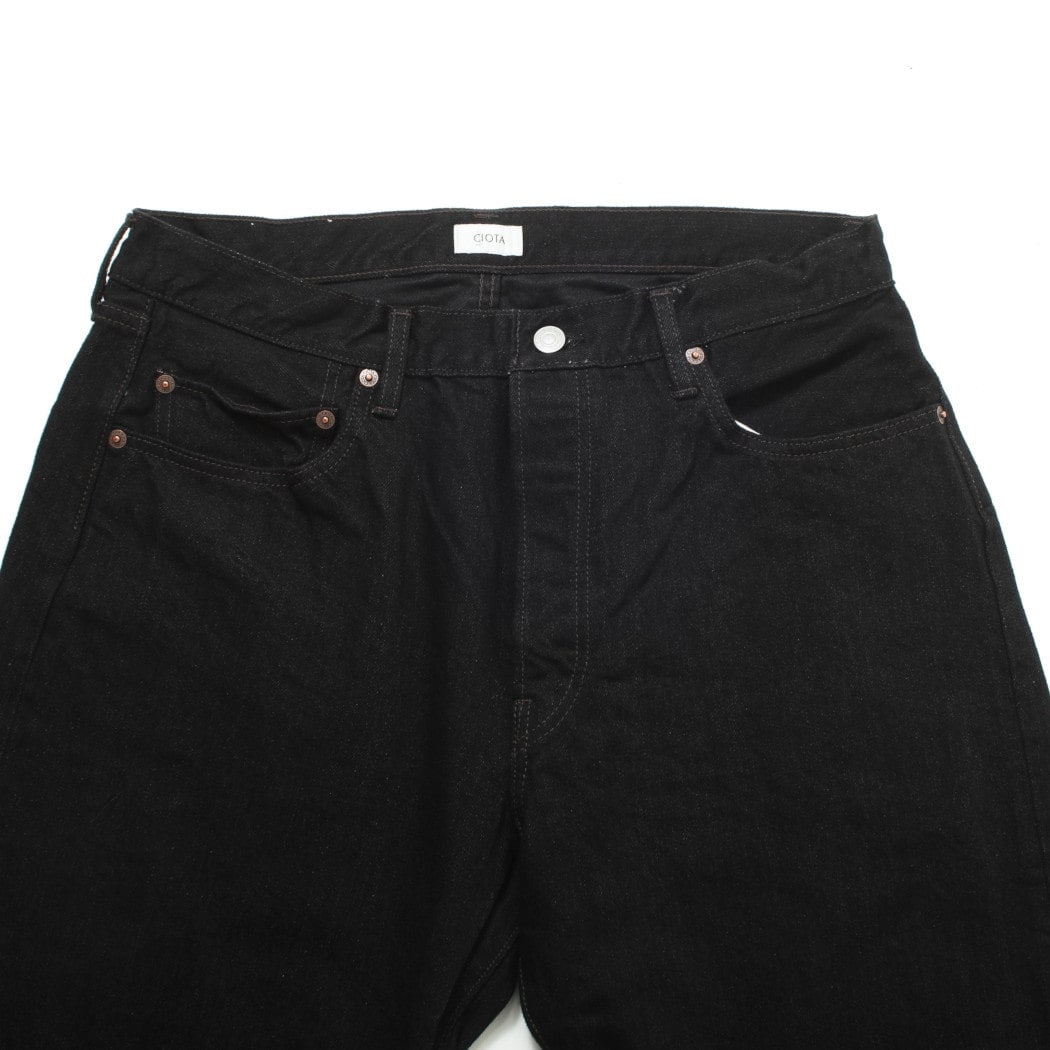 CIOTA シオタ New Straight 5 Pocket Pants ブラックスビン13.5oz