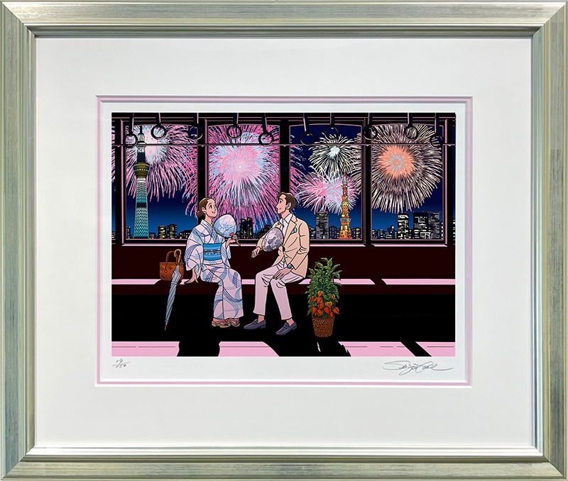 版画「東京花火」 | 版画・アートポスター | APPLE FARM Online Shop