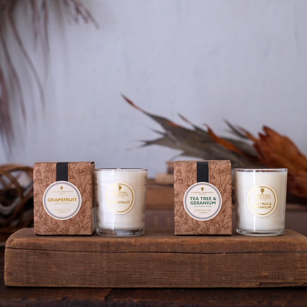 ティートリー＆ゼラニウム アロマキャンドル ミニポット