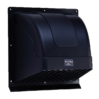 高須産業 20cm換気扇用ウェザーカバー 格子付 黒 ブラック WK-20K