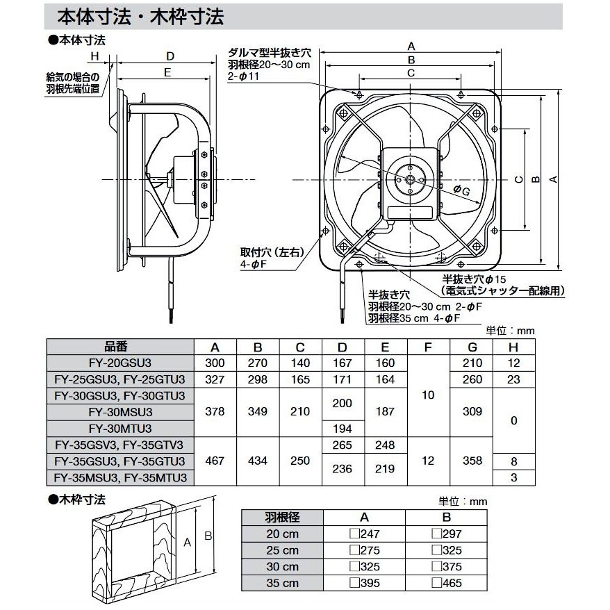 送料無料】パナソニック 有圧換気扇 低騒音形 FY-30GSU3 | 家電・照明