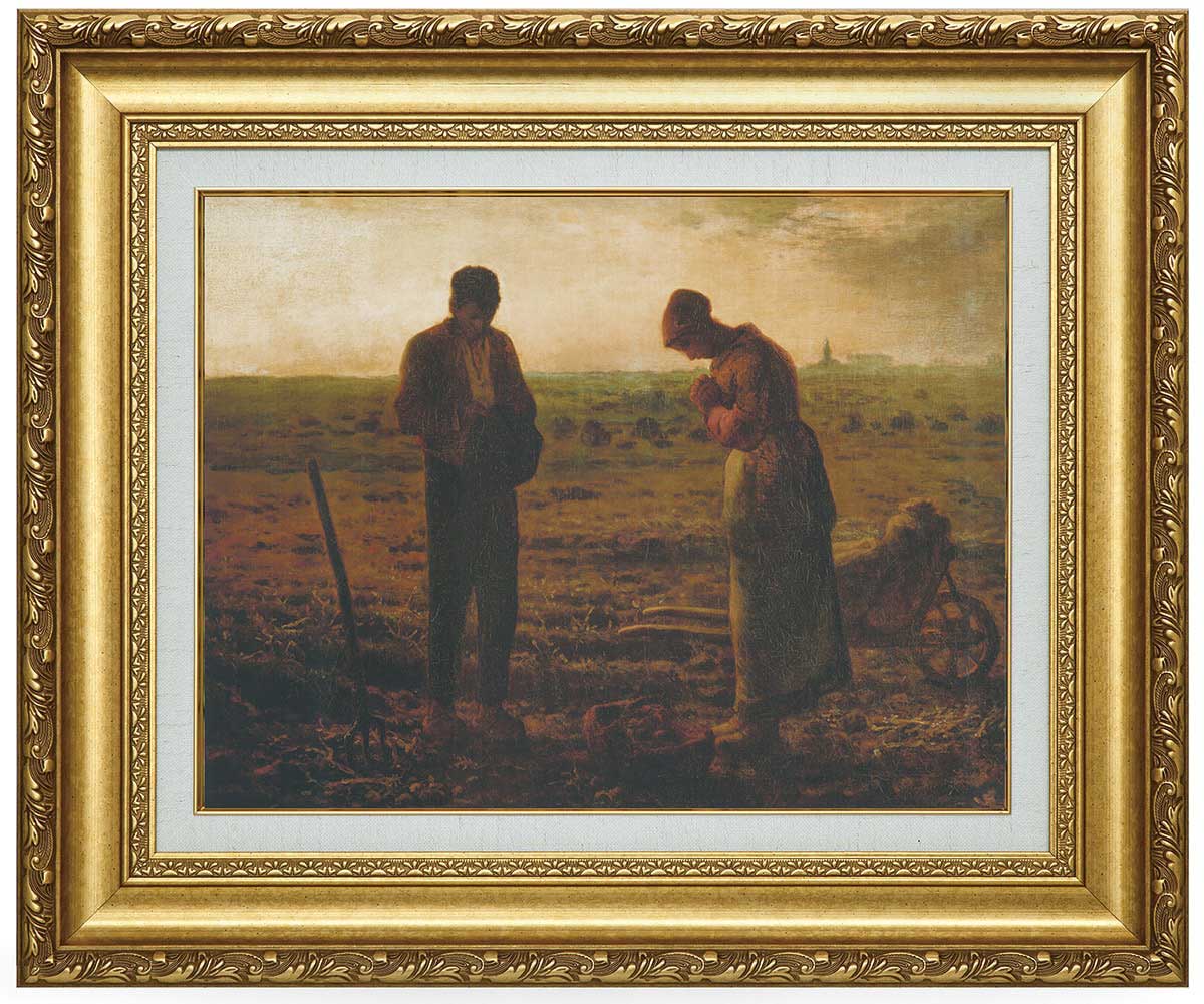 晩鐘』 ミレー 6号 立体複製名画 レプリカ 額装付 【ポイント5％還元