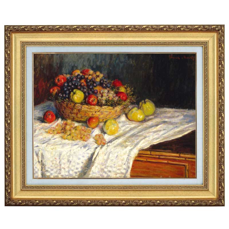 ブドウがある静物』 モネ 6号 立体複製名画 額装付 【ポイント5％還元