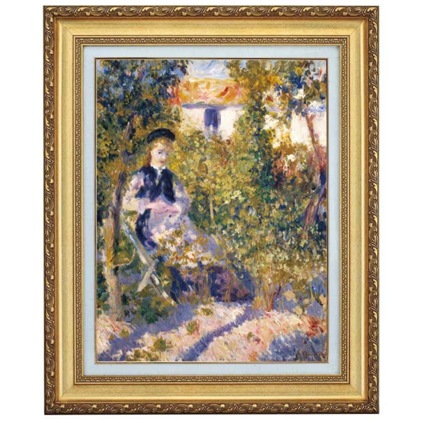 座る二人の少女』 ルノワール 10号 立体複製名画 額装付 【ポイント5