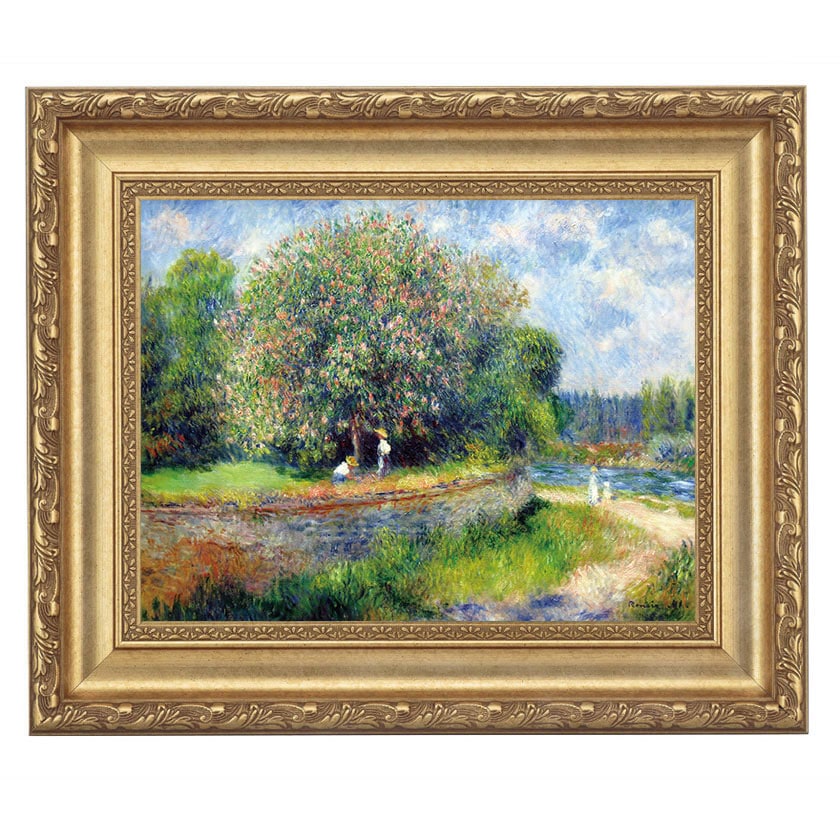 花咲くマロニエ』 ルノワール 4号 立体複製名画 額装付 【ポイント5