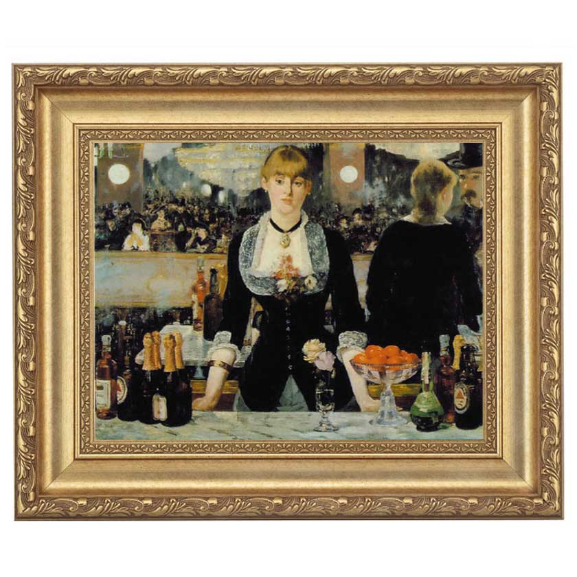 フォリー・ベルジェールのバー』 マネ 4号 立体複製名画 額装付