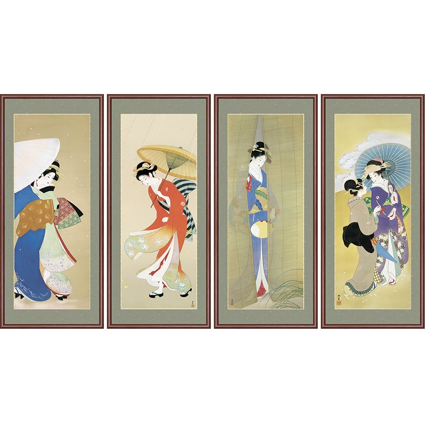 上村松園 四季美人 セット 額 | 額装・掛軸,日本画,上村松園 | 【公式