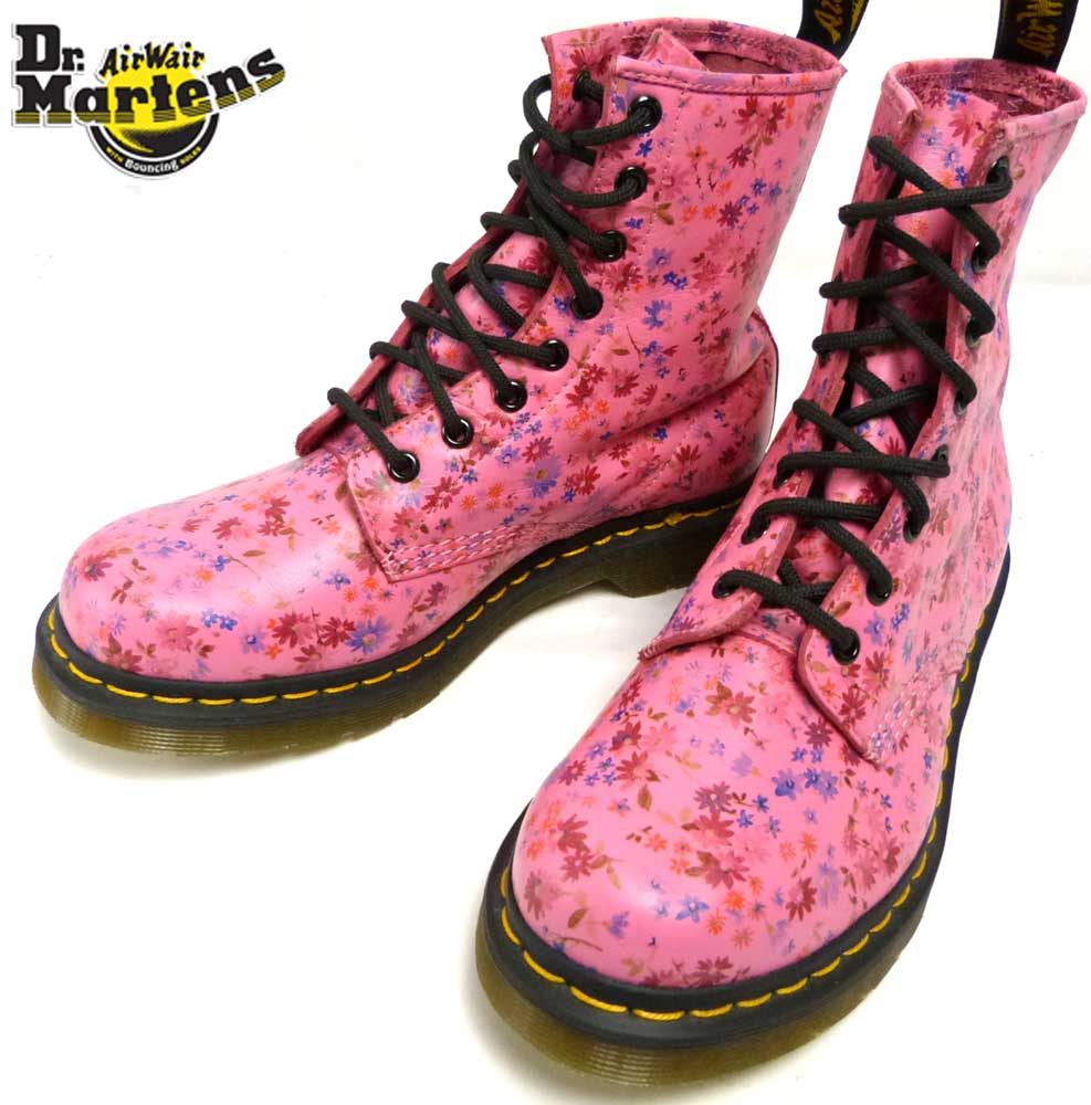 ドクターマーチン Dr.Martens 8ホール 花柄 ブーツ UK6 (25cm相当