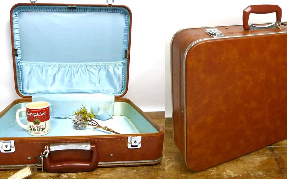 古道具 ヴィンテージ トランク / スーツケース 昭和レトロ(鍵付き