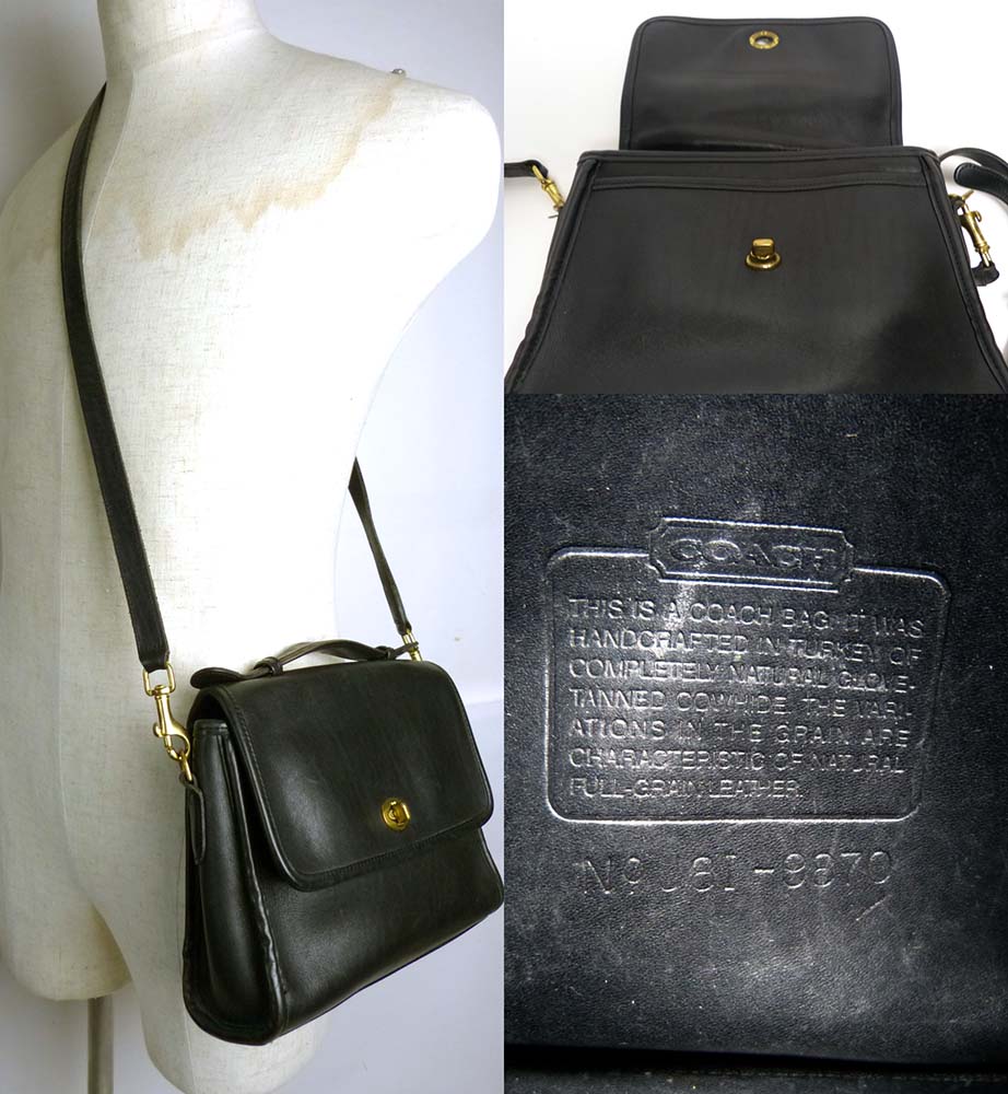 オールドコーチ COACH コーチ 本革 ターンロック フラップショルダー