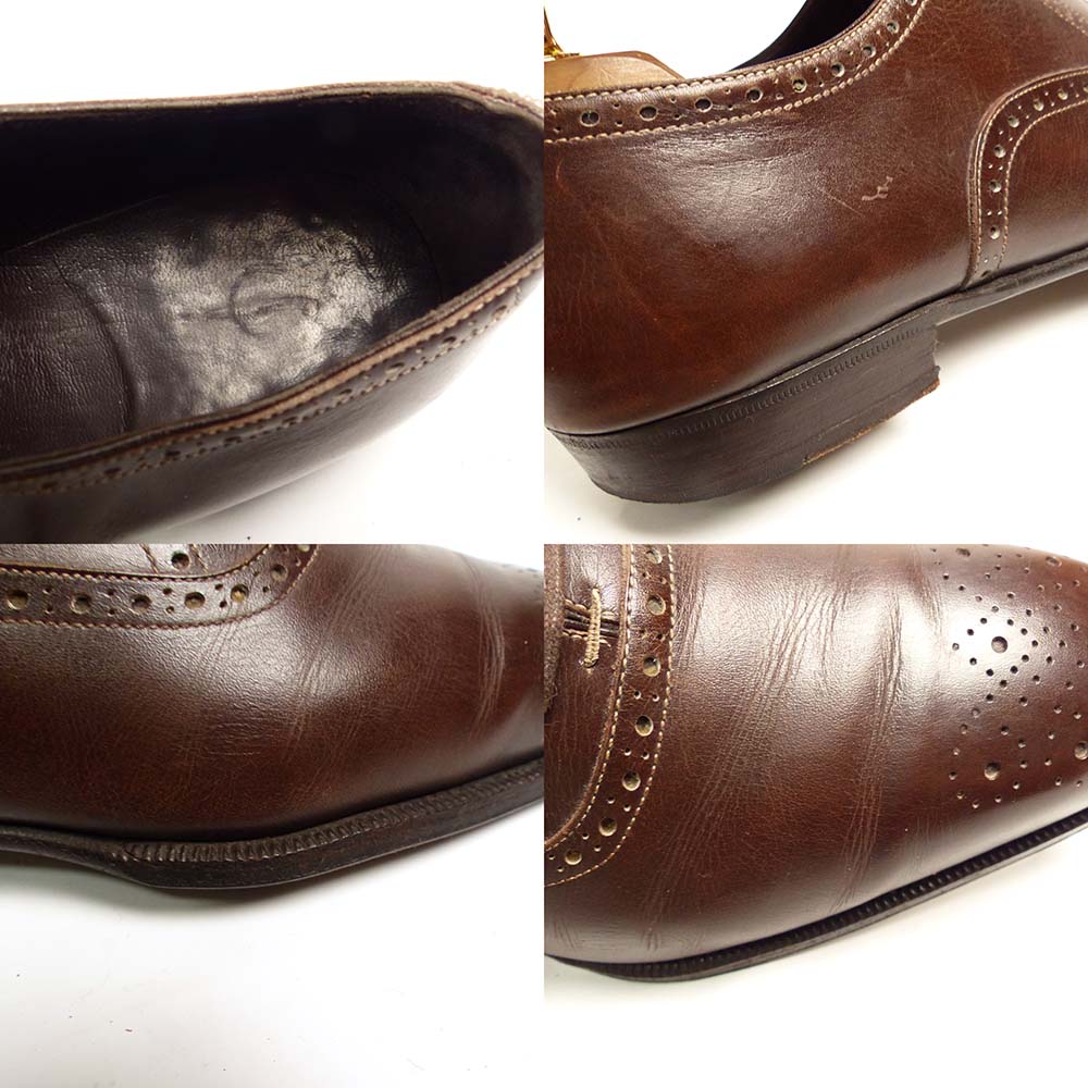 本革レザー メダリオン プレーントゥシューズ 7 1/2(26.5cm相当