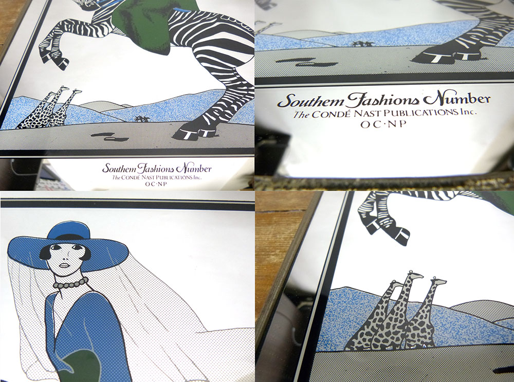 希少】ヴィンテージ VOGUE ヴォーグ パブミラー / 鏡【店舗什器