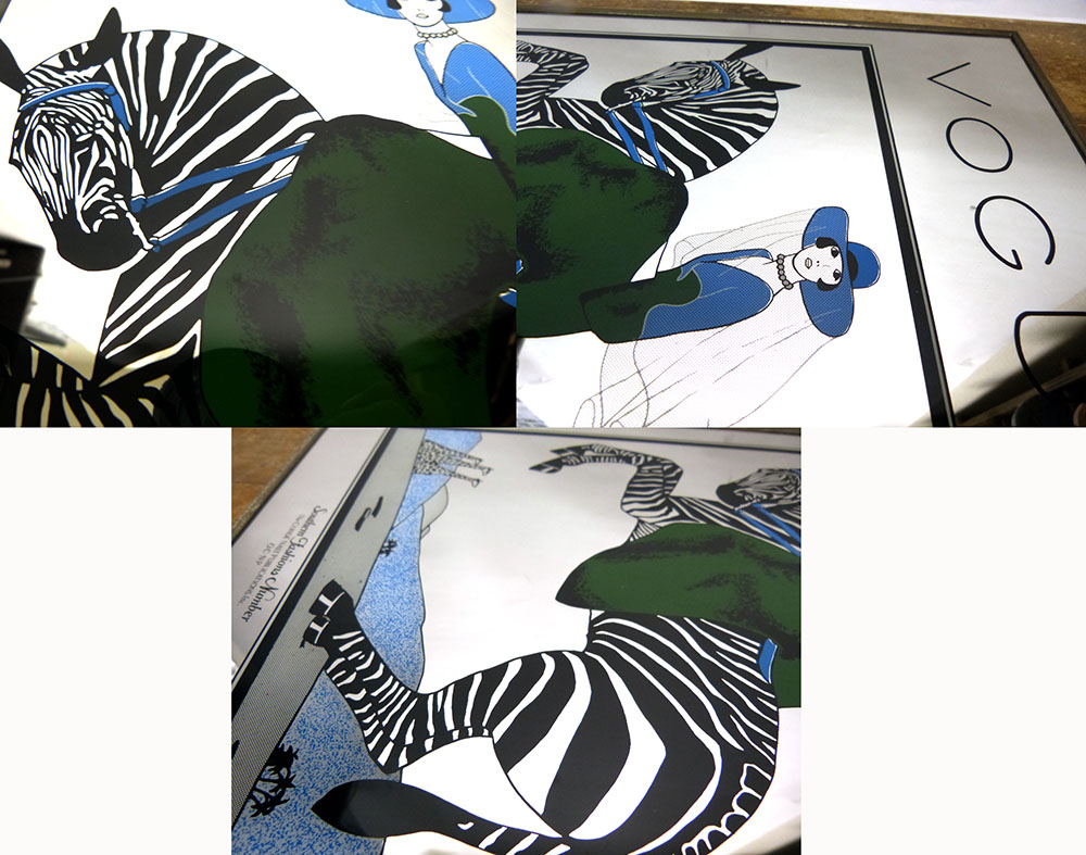 希少】ヴィンテージ VOGUE ヴォーグ パブミラー / 鏡【店舗什器