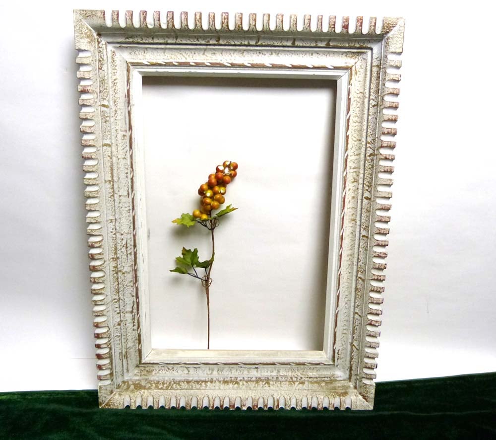 レトロ ヴィンテージ オールド シャビーな額縁 木製フレーム 油絵6号