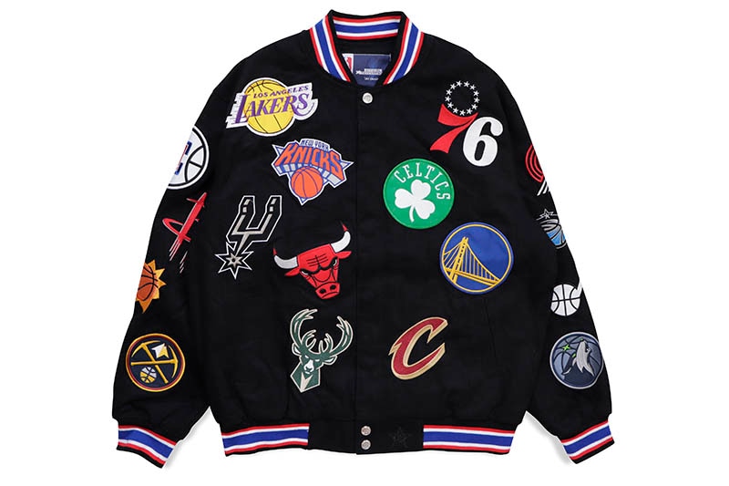 JH Design NBA COLLAGE TWILL JACKET (NBA303CLG2:BLACK) | Brand,G-L
