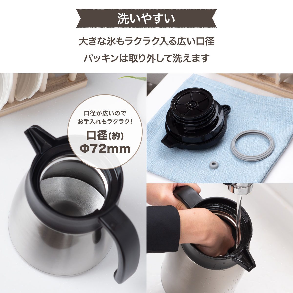 VARIUS（バリウス）超軽量コンパクトステンレスポット 1.6L シルバー