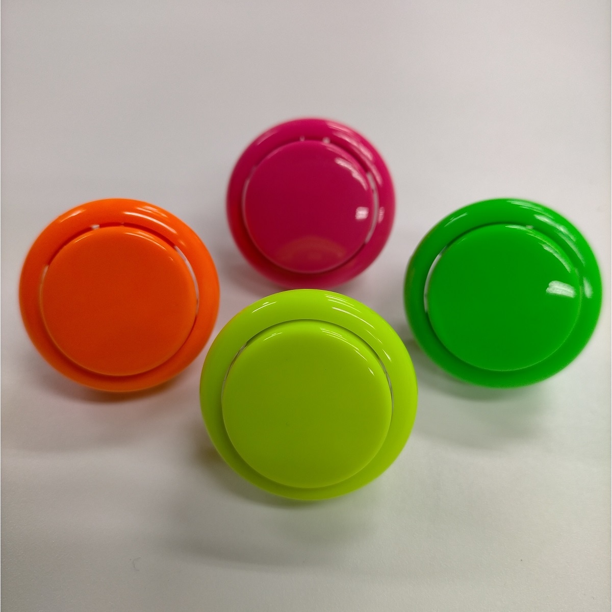 セイミツ工業 PS-14-DN-KEIKOU ネジ式蛍光色押しボタン 24φ ネジリング