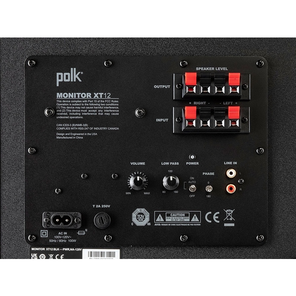 Polk Audio MXT12（マットブラック・1台） サブウーファー Monitor XT