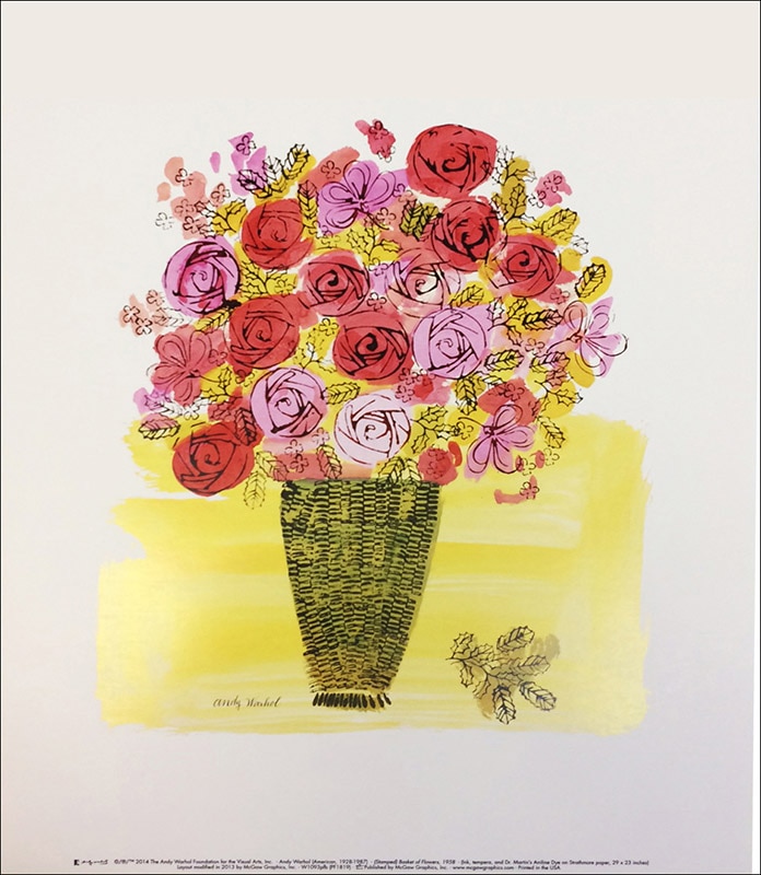 Stamped) Basket of Flowers 1958（アンディ ウォーホル） ポスター