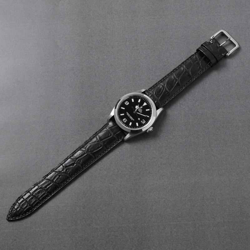ROLEX ロレックス エクスプローラー対応 時計バンド プレミアムクロコ
