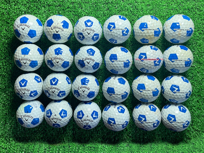 キャロウェイゴルフ サッカーボール柄 年代混合（カラー：ブルー）24球