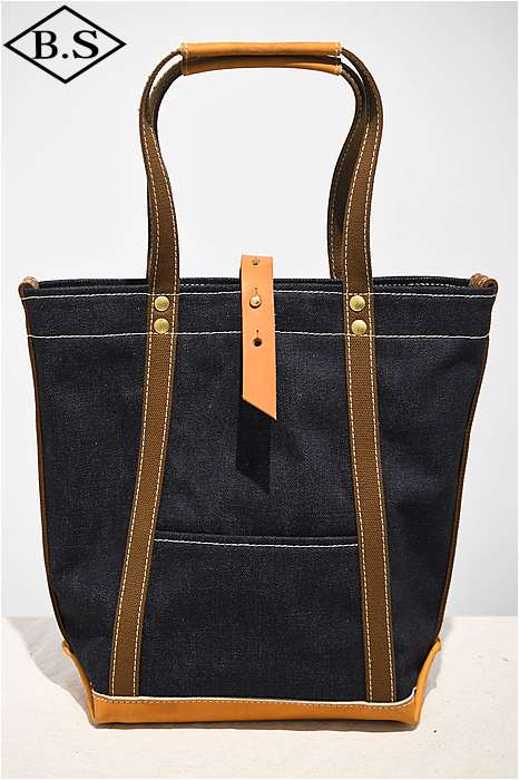 Vinti andrews ダークグレー トートバッグ デニム風