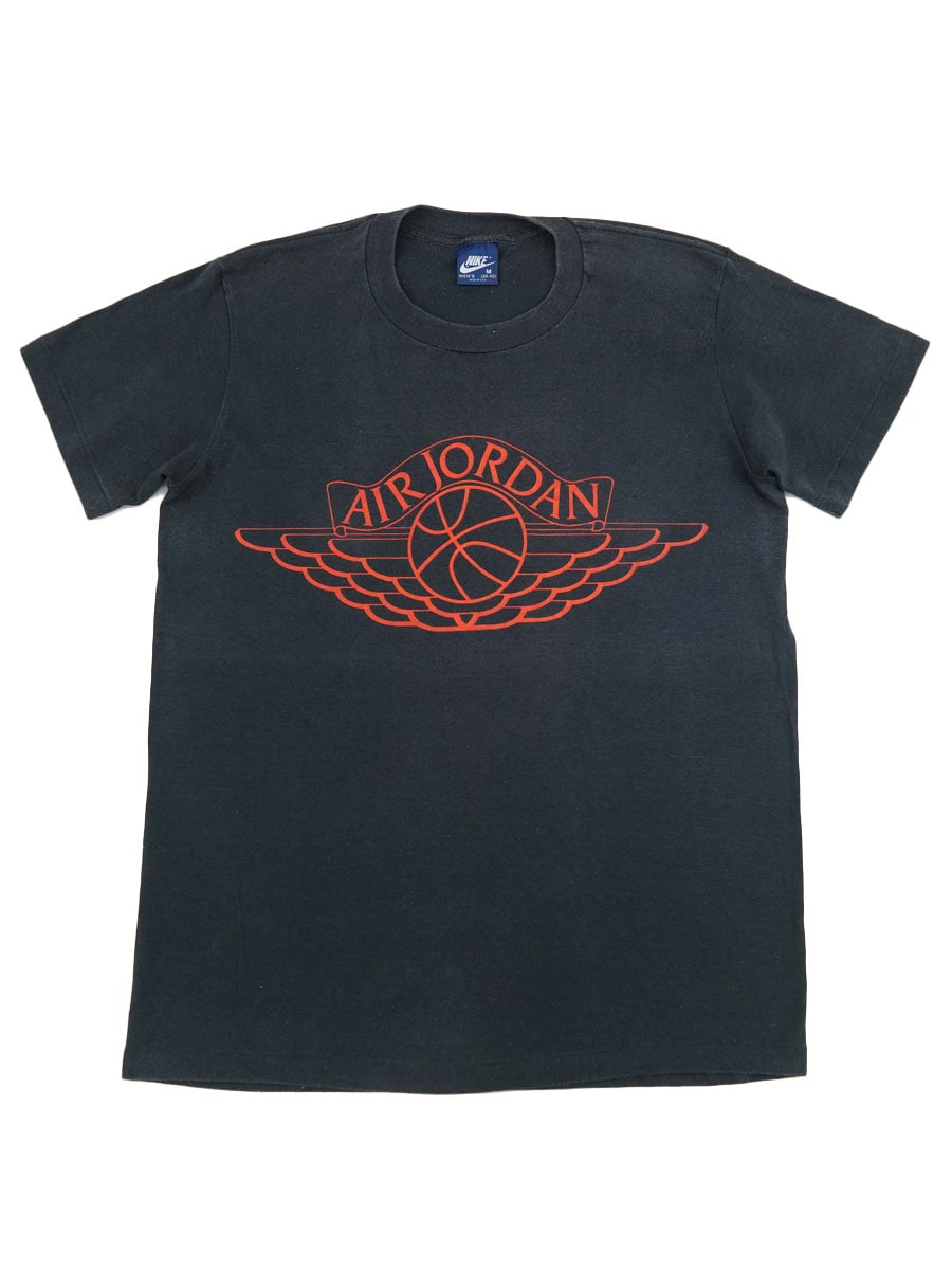 80's 紺タグ NIKE ''AIR JORDAN'' Tシャツ 黒 表記(M) USA製 | SOLD