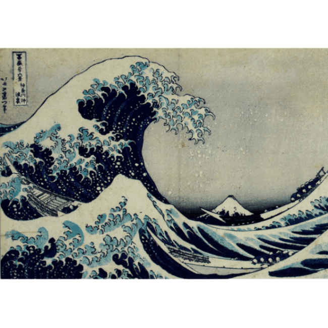 絵はがき〈冨嶽三十六景・神奈川沖浪裏〉葛飾北斎 T-004京都便利堂