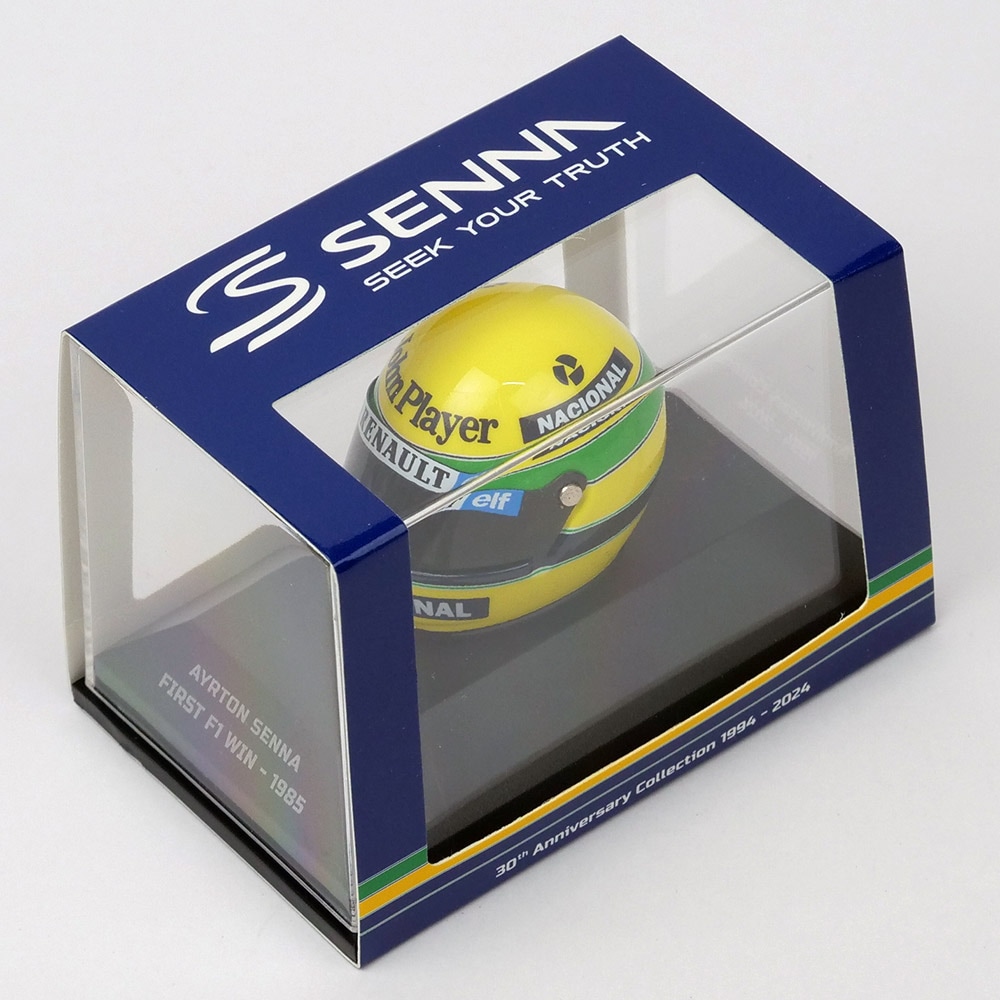 MINICHAMPS 1/8スケール ヘルメット アイルトン・セナ 1985年 F1初優勝