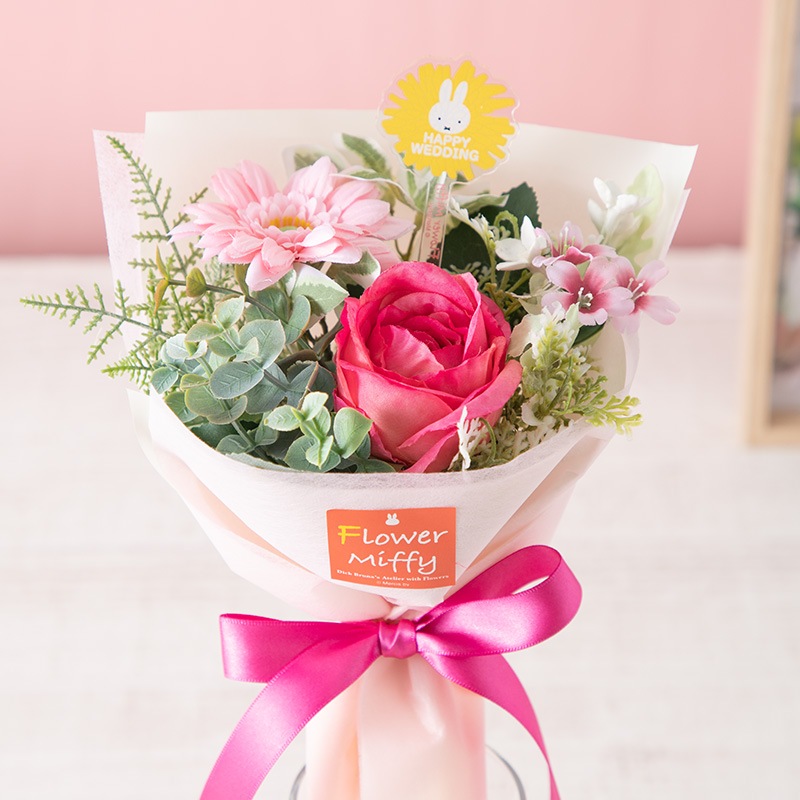 Flower Miffy アクリルフラワースティック「HAPPY WEDDING」 アート