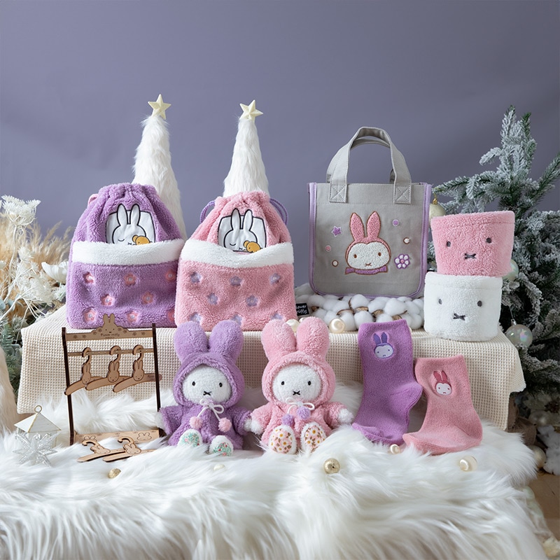 Flower Miffy 着せかえお洋服ほわもこケープ コットンツリーピンク