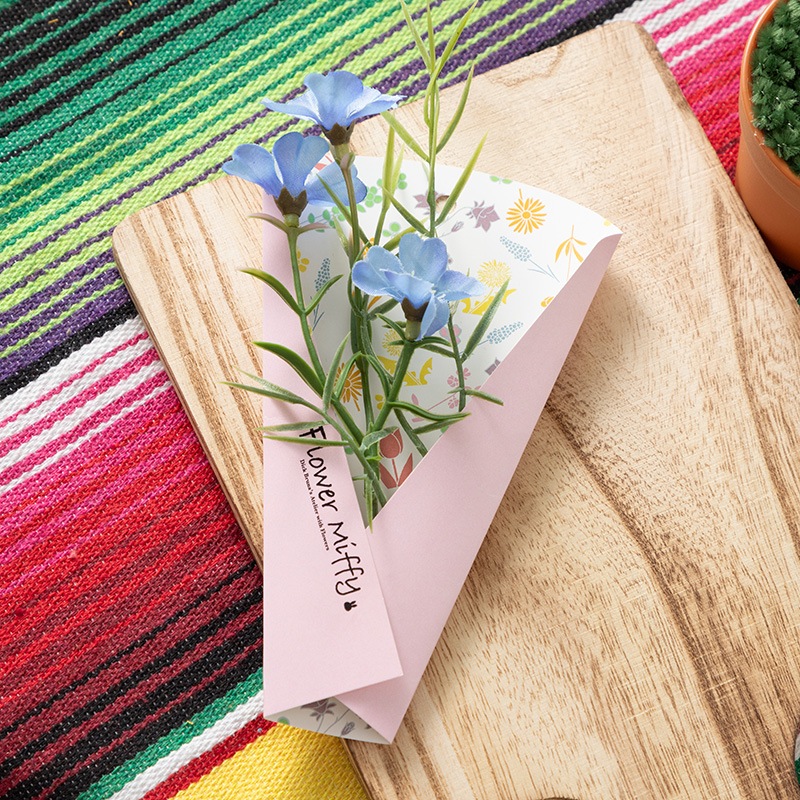 Flower Miffy バンダナハンカチ サボテン スカイブルー アートフラワー